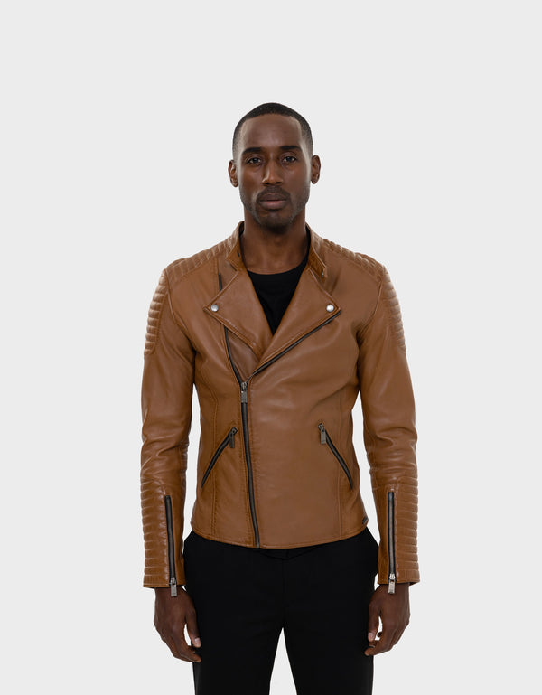 WILLIAM VESTE EN CUIR PERFECTO HOMME